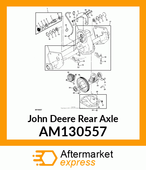 AXLE,REAR ELECTRIC 15:1 RATIO AM130557