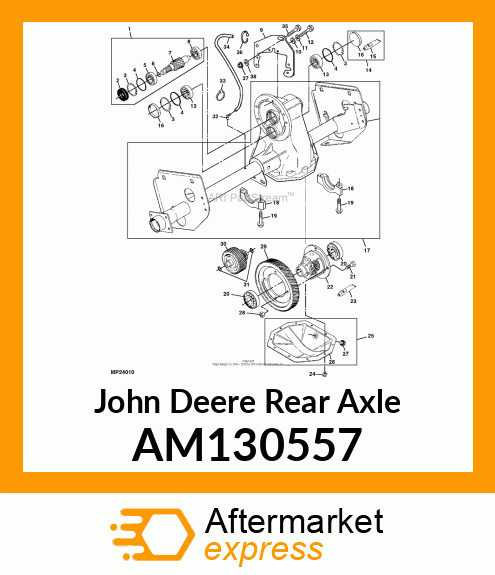 AXLE,REAR ELECTRIC 15:1 RATIO AM130557