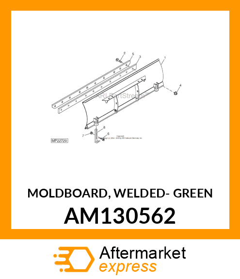 MOLDBOARD, WELDED AM130562