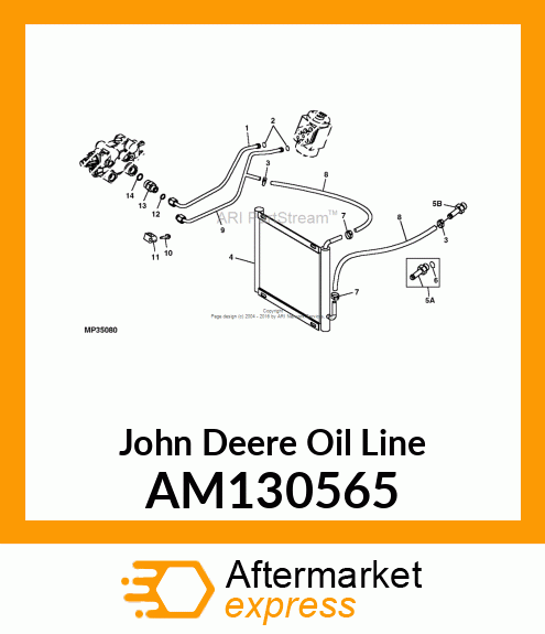 TUBE, HYDRAULIC OIL (STEER TO SCV) AM130565