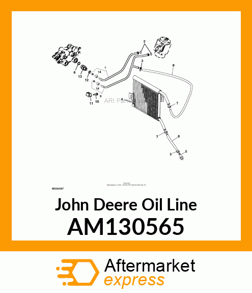 TUBE, HYDRAULIC OIL (STEER TO SCV) AM130565