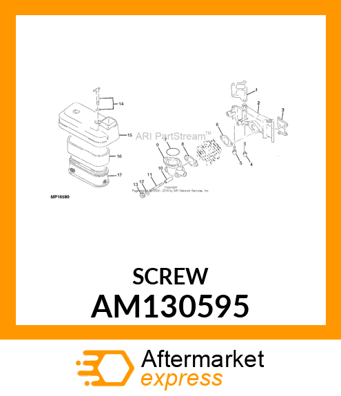 BOLT, W/WASHER AM130595