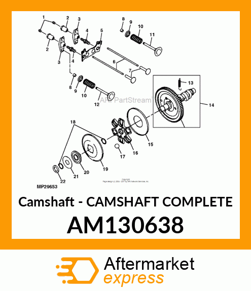 Camshaft - CAMSHAFT COMPLETE AM130638