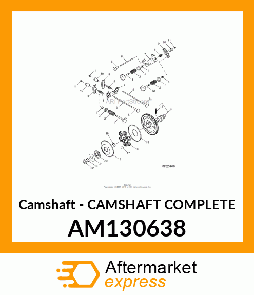 Camshaft - CAMSHAFT COMPLETE AM130638