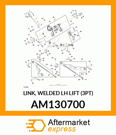 LINK, WELDED LH LIFT (3PT) AM130700