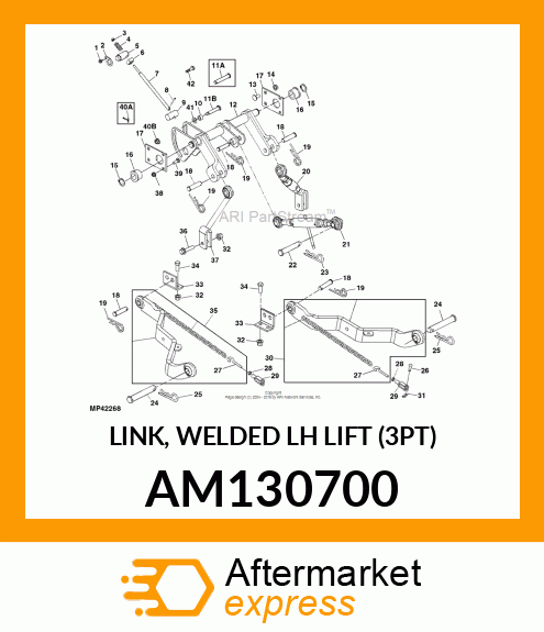 LINK, WELDED LH LIFT (3PT) AM130700