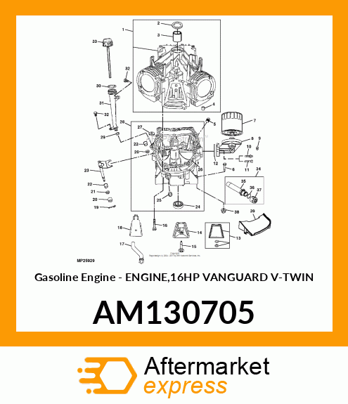 Gasoline Engine - ENGINE,16HP VANGUARD V-TWIN AM130705