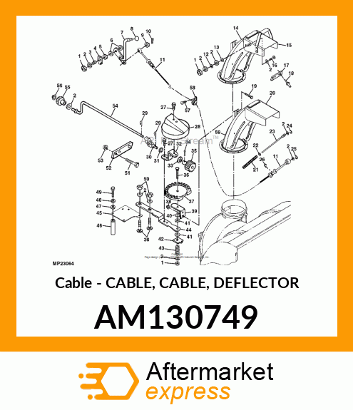 Cable - CABLE, CABLE, DEFLECTOR AM130749