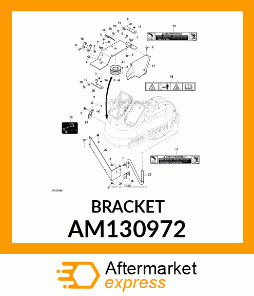 POWERFLOW, FRONT MOUNTING BRACKET AM130972