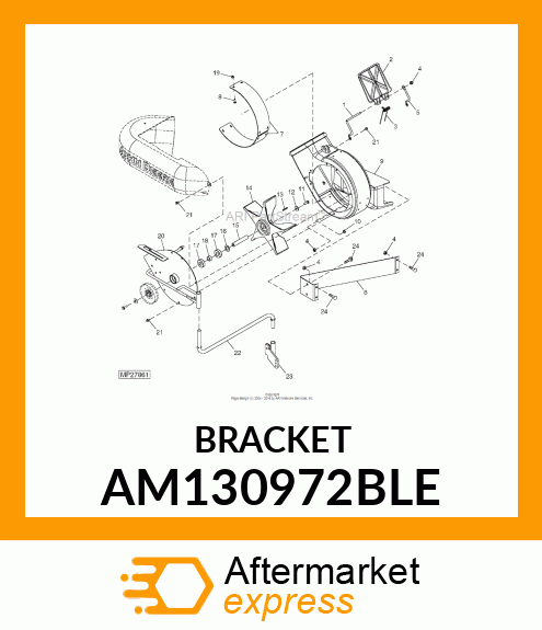 POWERFLOW, FRONT MOUNTING BRACKET AM130972BLE