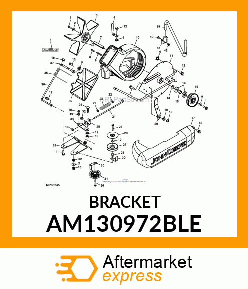 POWERFLOW, FRONT MOUNTING BRACKET AM130972BLE