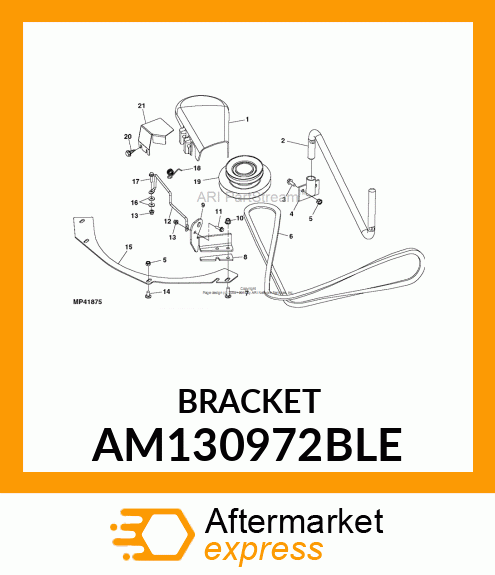 POWERFLOW, FRONT MOUNTING BRACKET AM130972BLE