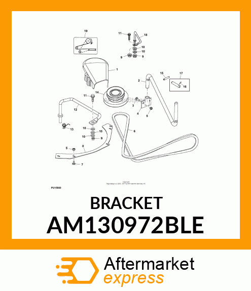 POWERFLOW, FRONT MOUNTING BRACKET AM130972BLE