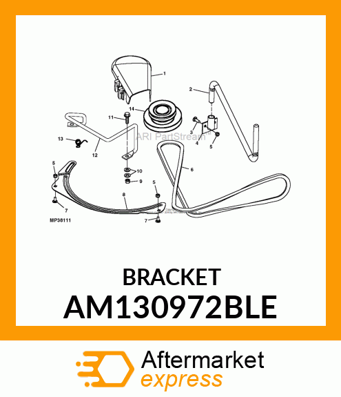 POWERFLOW, FRONT MOUNTING BRACKET AM130972BLE