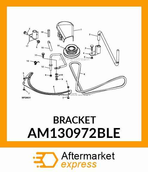 POWERFLOW, FRONT MOUNTING BRACKET AM130972BLE