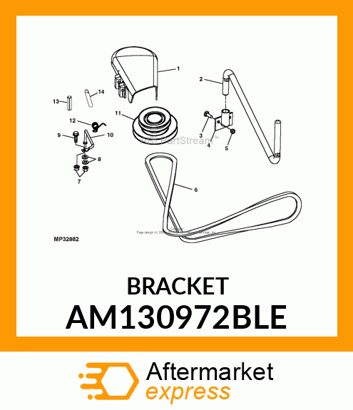 POWERFLOW, FRONT MOUNTING BRACKET AM130972BLE