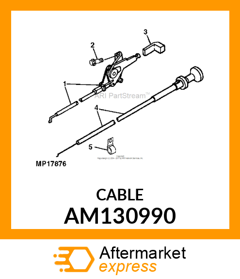 CONTROL, CHOKE CABLE ASSY AM130990