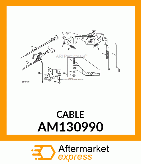 CONTROL, CHOKE CABLE ASSY AM130990