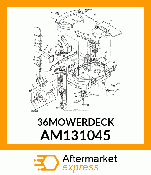DECK, WELDED 36" MOWER SERVICE EXPO AM131045