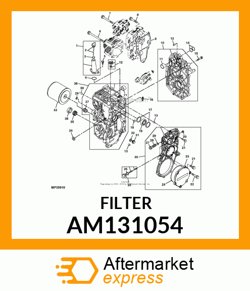 FILTER, OIL 10 MICRON AM131054