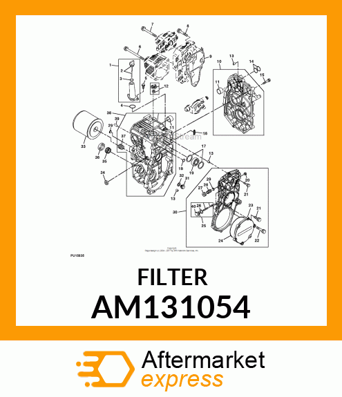 FILTER, OIL 10 MICRON AM131054