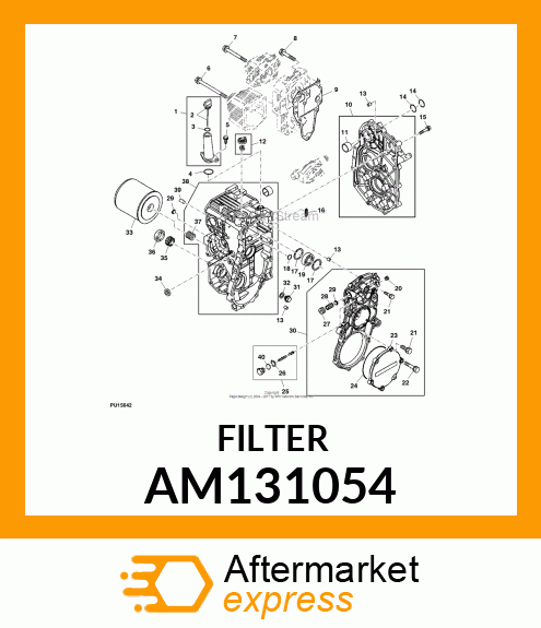 FILTER, OIL 10 MICRON AM131054