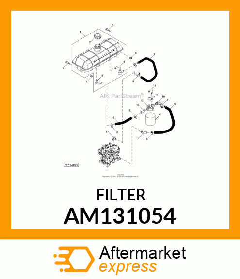 FILTER, OIL 10 MICRON AM131054