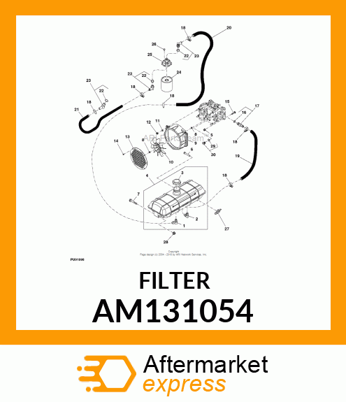 FILTER, OIL 10 MICRON AM131054