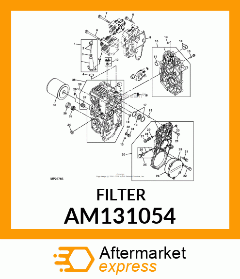 FILTER, OIL 10 MICRON AM131054