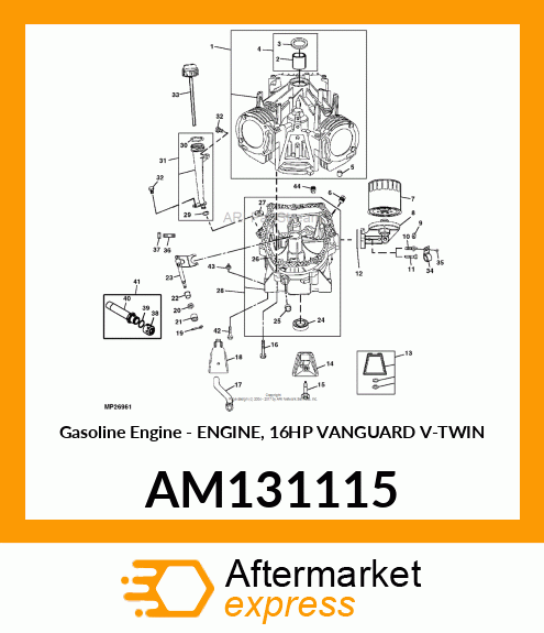 Gasoline Engine - ENGINE, 16HP VANGUARD V-TWIN AM131115