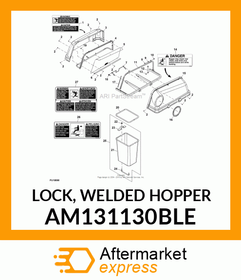 LOCK, WELDED HOPPER AM131130BLE