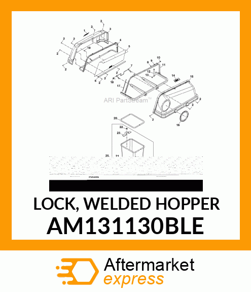 LOCK, WELDED HOPPER AM131130BLE