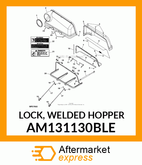 LOCK, WELDED HOPPER AM131130BLE