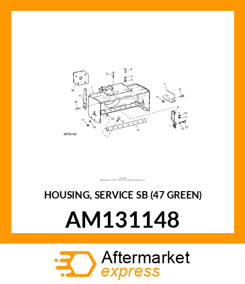 HOUSING, SERVICE SB (47 GREEN) AM131148