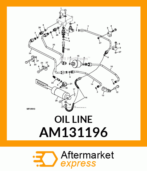 Spare part AM131196 + Oil Line