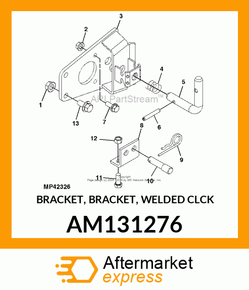 BRACKET, BRACKET, WELDED CLCK AM131276