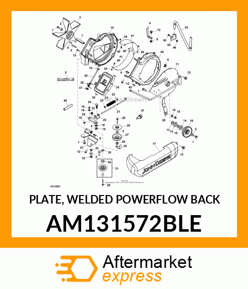 PLATE, WELDED POWERFLOW BACK AM131572BLE
