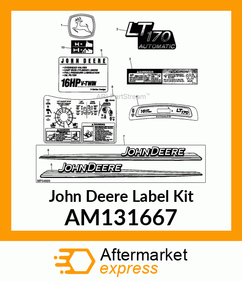 LABEL KIT, KIT, TRIMSTRIP AM131667