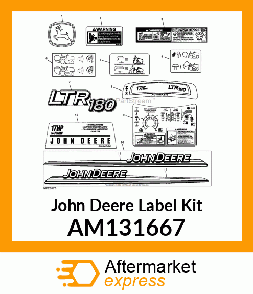 LABEL KIT, KIT, TRIMSTRIP AM131667