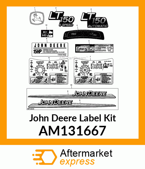 LABEL KIT, KIT, TRIMSTRIP AM131667