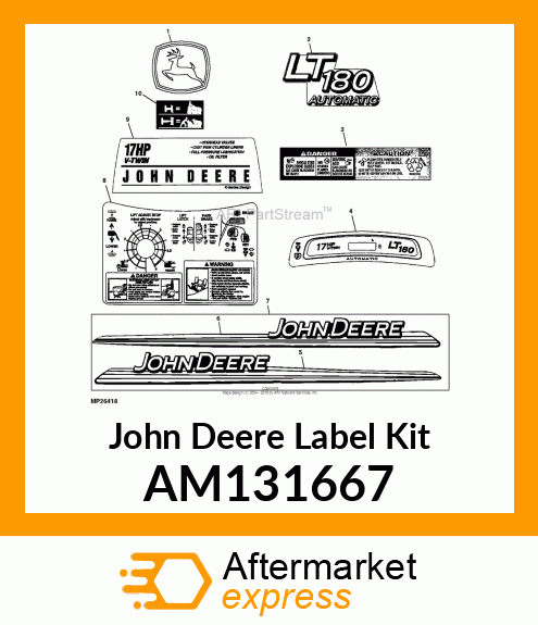 LABEL KIT, KIT, TRIMSTRIP AM131667