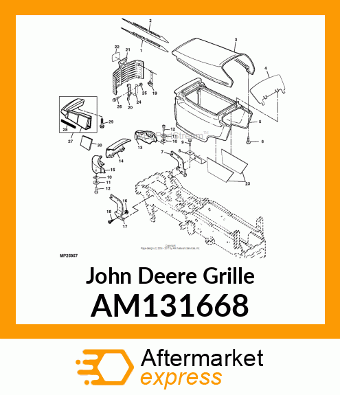 GRILLE, ASSEMBLY AM131668