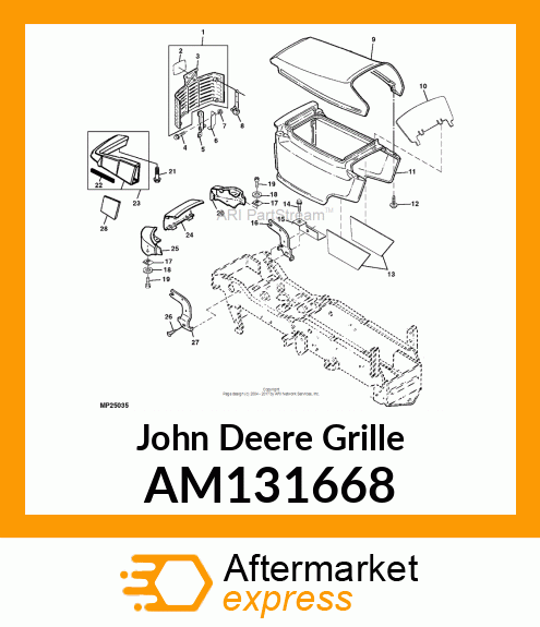 GRILLE, ASSEMBLY AM131668