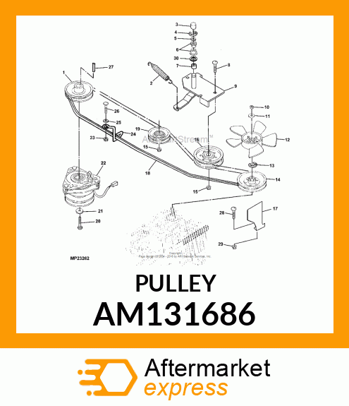 SHEAVE, WELDED ENGINE (KAWASAKI LC) AM131686