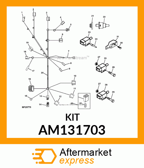 Hour Meter - KIT, HOURMETER -SVC AM131703