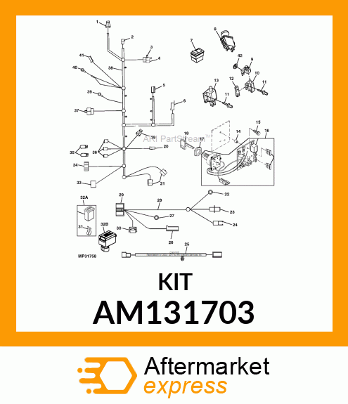 Hour Meter - KIT, HOURMETER -SVC AM131703