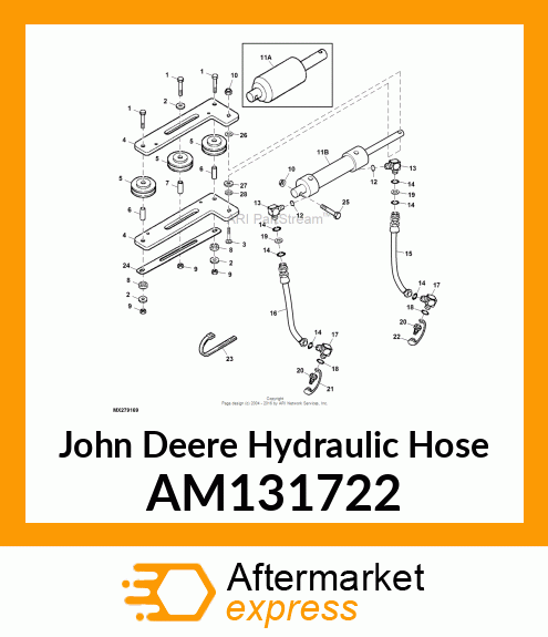 HOSE, HYDRAULIC (FRONT ATTACHMENT) AM131722