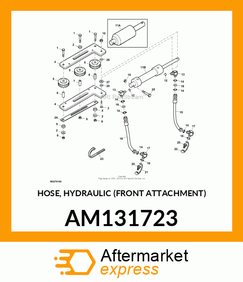 HOSE, HYDRAULIC (FRONT ATTACHMENT) AM131723