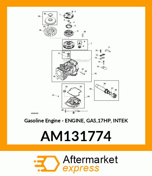 Gasoline Engine - ENGINE, GAS,17HP, INTEK AM131774