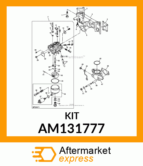 KIT, CARBURETOR REPAIR AM131777